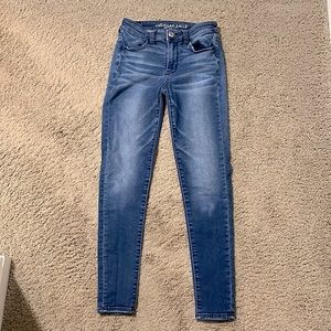 American Eagle Super Stretch Dark Wash High Rise Jeggings
